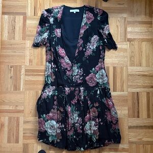 Floral V-Neck Mini Dress